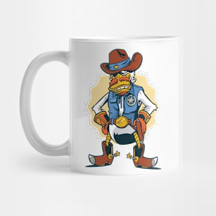 Funny Cowboy Duck Mug